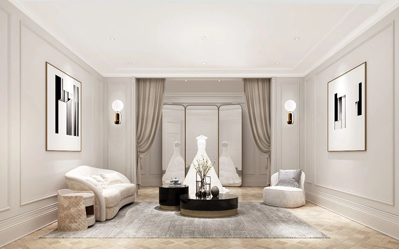 纠啾婚纱500㎡摄影馆装修设计