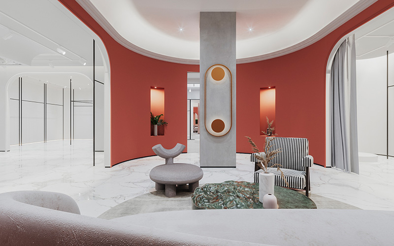 沐青美学570㎡婚礼策划公司装修设计