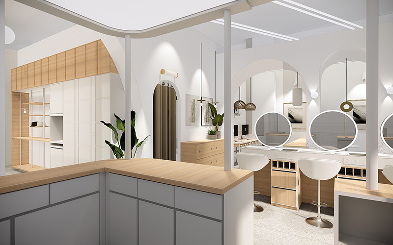 1300㎡婚纱摄影学院装修设计