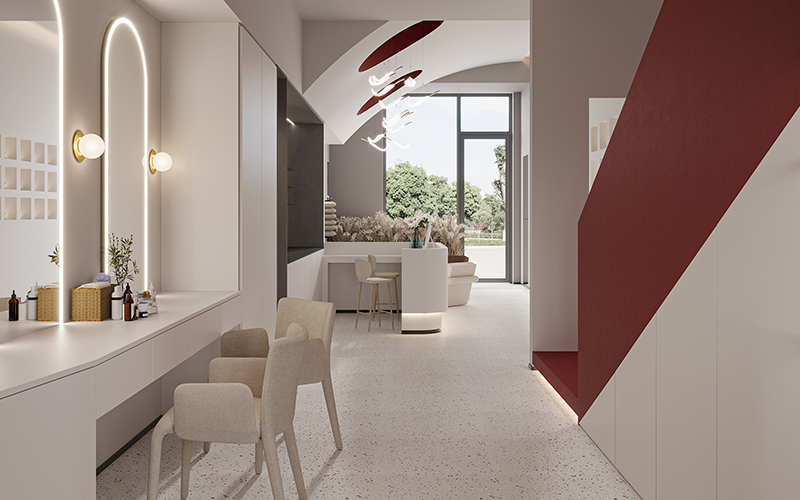 360㎡现代美容院空间装修设计