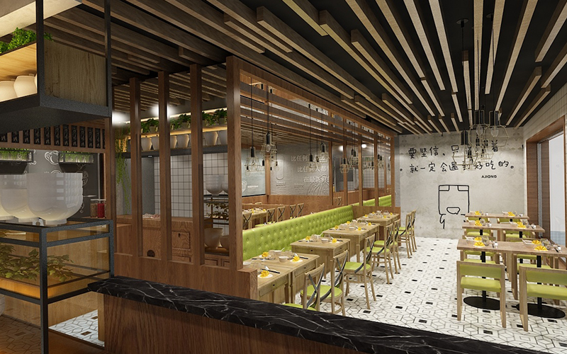 生煎包店面装修设计案例